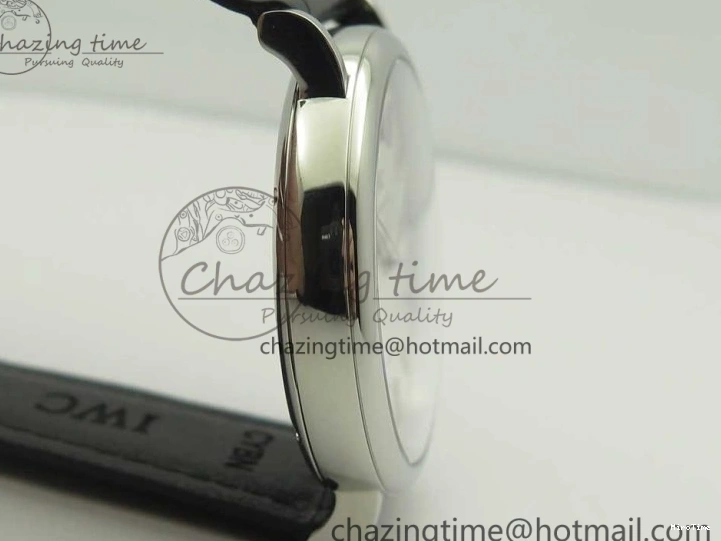 MIROTIME 0223 Supportive Portofino Automatic SS AF 1:1 Best Edition White Dial on Black Croco Leather Strap A 7184